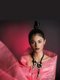 ZAZA BY SOMYA - Black Gold Plated Flora Neckpiece