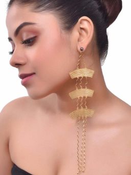 ZAZA BY SOMYA - Gold Plated Gracious Dangler Earrings