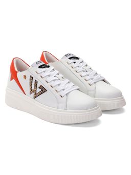 Saint G - White Pu Coated Leather Women Sneaker