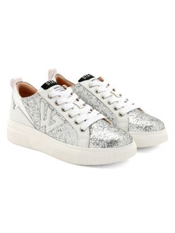 Saint G - Silver Pu Leather Women Sneaker