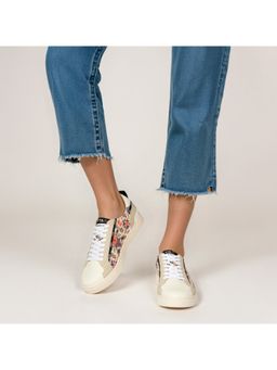 Saint G - Women's Ivory Leather Sneakers