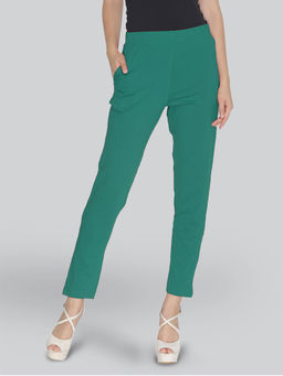 Lyra - Solid Coloured Free Size Kurti Pant for Women-Green