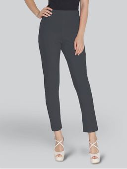 Lyra - Solid Coloured Free Size Kurti Pant for Women-Grey