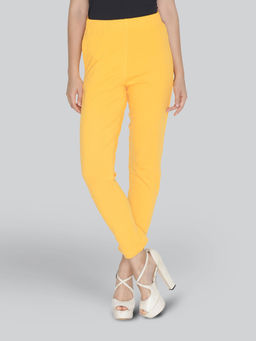 Lyra - Solid Coloured Free Size Kurti Pant for Women-Yellow