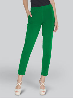 Lyra - Solid Coloured Free Size Kurti Pant for Women-Green