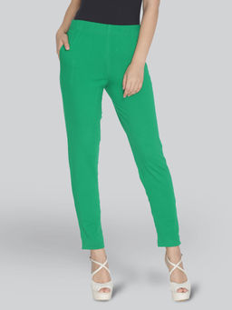 Lyra - Solid Coloured Free Size Kurti Pant for Women-Green