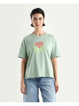 RAREISM - Graphic Print Crew Neck T-Shirt