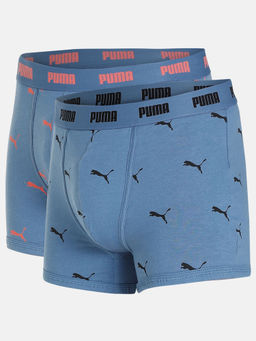 Puma - Mens Stretch Blue Aop Trunks (Pack of 3)