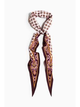 H&M - Women Pink Printed Satin Triangle Scarf
