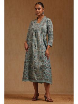 Soch - Blue Printed Midi Dress