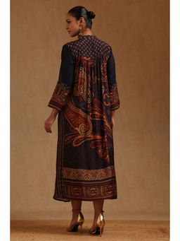 Soch - Navy
                                    Blue Printed Midi Dress - 3