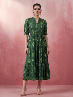 Globus - Green Floral Midi Dress