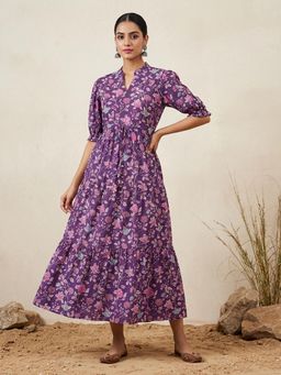 Globus - Purple Floral Midi Dress