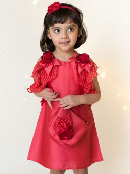 A Little Fable - Rose Ruffle Dress