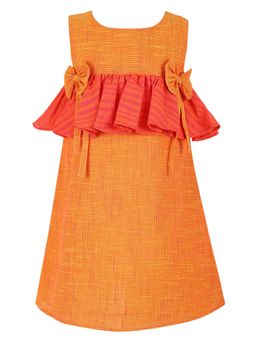 A Little Fable - Carmine Twin Bow Dress