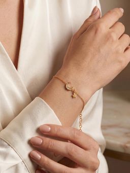 Carlton London - 925 Silver Star Charm Bracelet