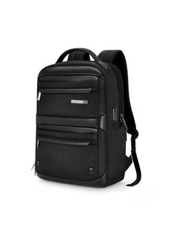 Safari - Unisex Black Polyester Solid/Plain 26Ltr Backpack (L)