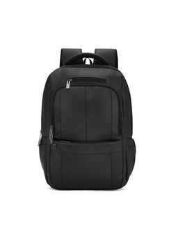 Safari - Unisex Black Pu Solid/Plain 32Ltr Backpack (L)