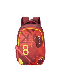 Safari - Unisex Red Polyester Graphic 37Ltr Backpack (L)