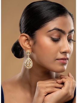 Sica Jewellery - 925 Silver Moissanite Polki Spiti Earrings