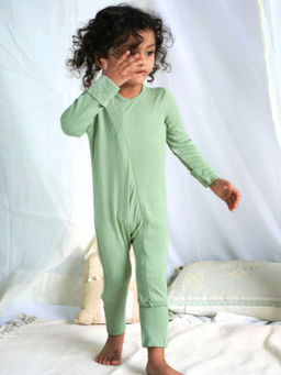 Cocoon Care - Sage Green Full Sleeves Sleepsuit