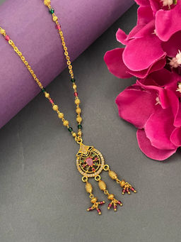 Digital Dress Room - Ad Multi-Color Flower Pendant Design Short Necklace