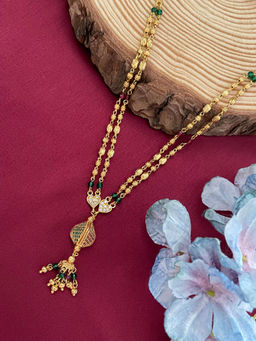 Digital Dress Room - Ad Heart Pendant Multi Stone Design Short Necklace