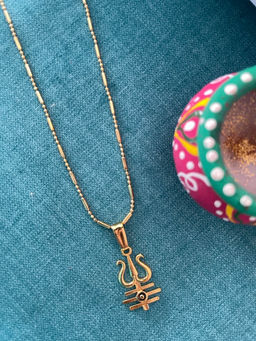 Digital Dress Room - Trishul Pendant Fancy Chain Necklace
