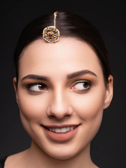 PANASH - Gold-Plated Kundan Studded Maangtikka