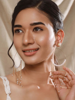 Aatmana - Gold-Plated Pearl Stone Drop Earrings (Pack of 2)