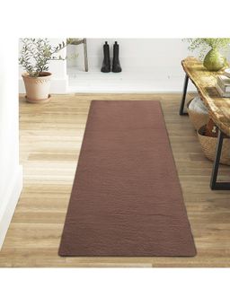 OBSESSIONS - Anti-Static Shaggy Bedside Runner, Tan