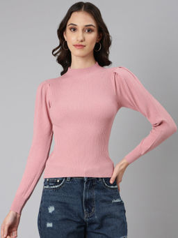 SHOWOFF - Women Mauve Solid Top