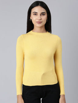 SHOWOFF - Women Yellow Solid Top
