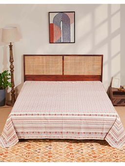 Fabindia - Urmika Hand Printed Cotton Double Bed Cover Double