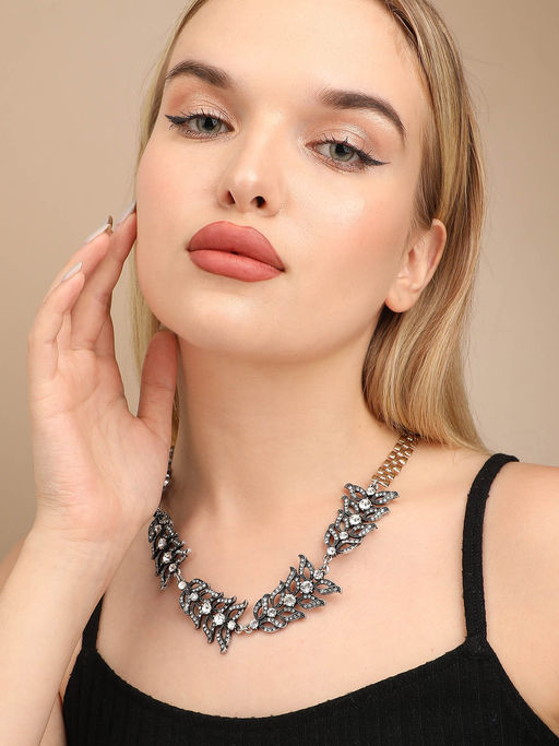 Sohi Gemstone Cluster Necklace