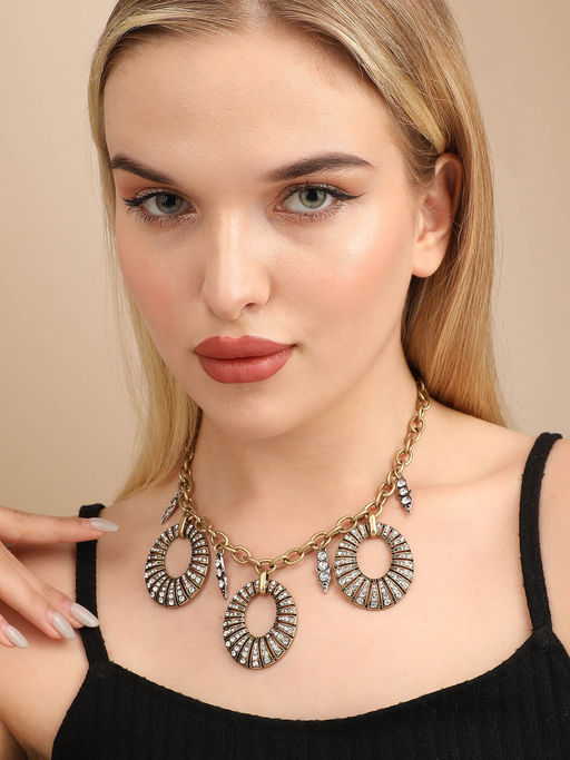 Sohi Textured Ring Necklace