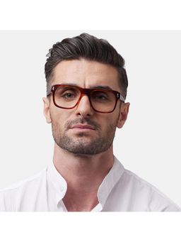 Shisen Fox - Unisex Yorokobi Lightweight Brown Optical Eyeglass Frame (54)