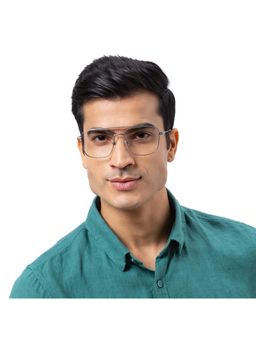 Shisen Fox - Unisex Kaen Lightweight Silver Optical Eyeglass Frame (57)