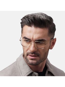 Shisen Fox - Unisex Shikaku Lightweight Gold Optical Eyeglass Frame (54)