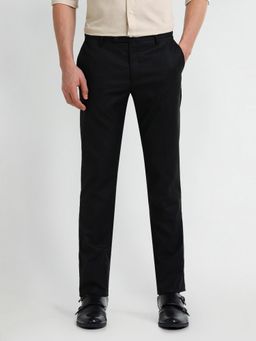 Arrow - Checks Black Polyester Trouser