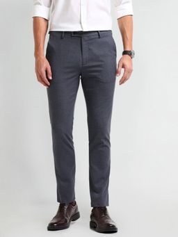 Arrow - Checks Blue Polyester Trouser