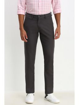Allen Solly - Men Grey Slim Fit Solid Casual Trousers