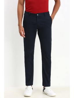Allen Solly - Men Navy Slim Fit Solid Casual Trousers