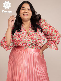 Twenty Dresses by Nykaa Fashion - Multicolor Floral V Neck Crop Top