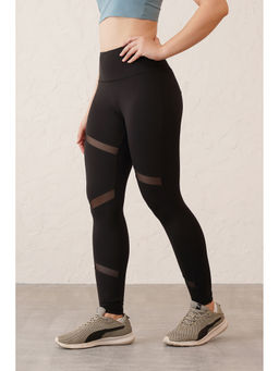 RYZ - Black Core Mesh Slit Leggings
