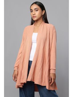 TAMISKA BY NARENDRA KUMAR - Women Pink Diamond Knit Longline Cardigan