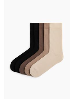 H&M - Men Beige 5-Pack Socks