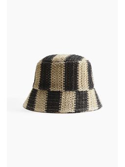 H&M - Men Beige Straw Bucket Hat