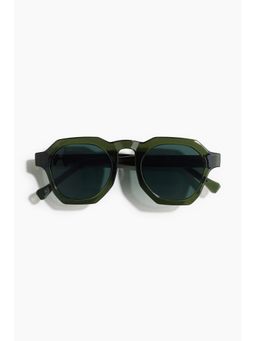 H&M - Men Green Hexagon-Shaped Sunglasses