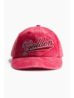 H&M - Men Red Cotton Twill Cap